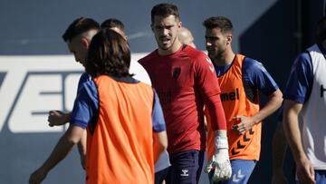 Rubén Yáñez durante el entrenamiento de este miércoles.