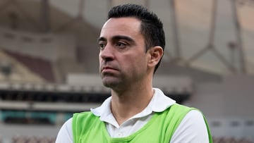 FILED - 04 January 2018, Qatar, Doha: World Cup ambassador Xavi Hernandez takes part in a press conference at the Khalifa International Stadium in Doha. Barcelona have named former midfield legend Xavi as their new head coach after securing his relea