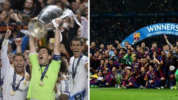 ?Cu¨¢ntas Champions tiene el Real Madrid y cu¨¢ntas tiene el Barcelona?