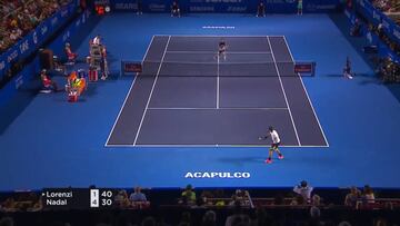 Nadal sigue deleitando: ¡globo perfecto a la línea!
