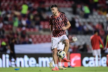    Joao Dias of Toluca during the 12th round match between Queretaro and Toluca as part of the Liga BBVA MX, Torneo Apertura 2024 at La Corregidora Stadium on October 18, 2024 in Santiago de Queretaro, Mexico.