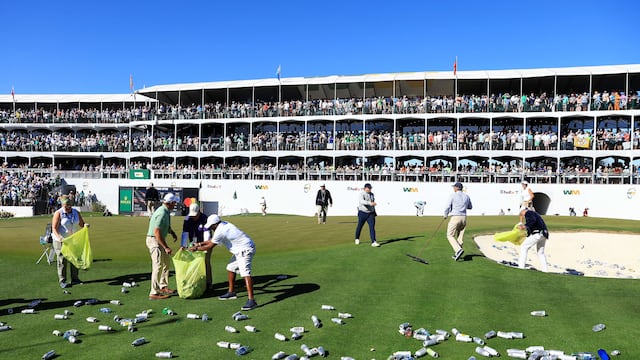 It’s the most spectacular shot in golf no matter where the pros are playing, but it’s something special when it happens in front of 20,000 crazy fans in Arizona
