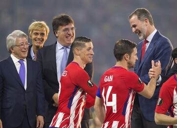 El Rey Felipe VI con Fernando Torres.