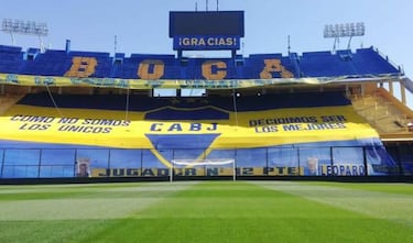 Las banderas dicen presente: así está la Bombonera, ahora