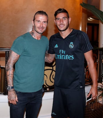 Beckham visitó al Real Madrid