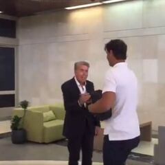 Rafa Nadal aterriza en Madrid para defender su título