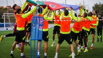 Entrenamiento del Almería.
