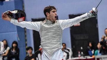 Carlos Llavador en una competición en 2018.