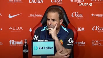 Jagoba Arrasate, entrenador del Mallorca, en rueda de prensa tras la victoria ante el Valladolid en Son Moix.