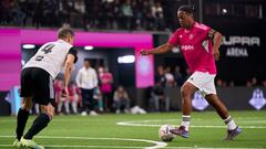 BARCELONA, SPAIN - FEBRUARY 26: Ronaldinho Gaucho of Porcinos FC in action during round 8 of the Kings League Infojobs match between Pio FC and Porcinos FC at CUPRA Arena Stadium on February 26, 2023 in Barcelona, Spain. (Photo by Pedro Salado/Quality Sport Images/Getty Images)