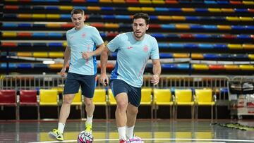 Pablo Ramírez y Mellado, en un entrenamiento con España.