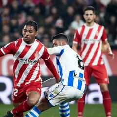 El Girona achuchó a la Real, pero se olvidó el gol