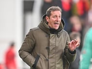 Partido de Liga Hypermotion entre el Burgos CF y el CD Mirandes celebrado en el estadio ‘El Plantío.
Ramis, entrenador del Burgos
07-03-2026 - RICARDO ORDÓÑEZ