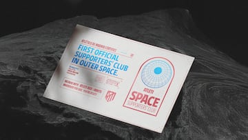 Emblema del primer club del Atlético en el espacio.