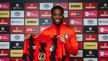 Traoré, en su presentación con el Bournemouth.