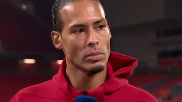 Preguntan a Van Dijk si ha visto o verá a Trent después del partido y su reacción es tremenda
