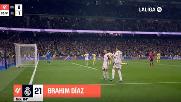 Brahim marca su mejor gol de blanco hasta la fecha con un recurso de locura