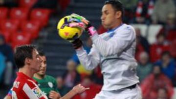 Keylor Navas, portero del Levante, durante el partido de la &uacute;ltima jornada contra el Athletic.