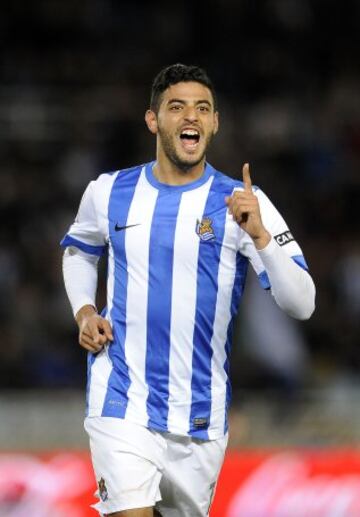 Vela celebra el 1-0.