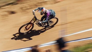 Myriam Nicole performs at UCI DH World Cup in Lenzerheide, Switzerland on July 9, 2022 // Bartek Wolinski / Red Bull Content Pool // SI202207090567 // Usage for editorial use only //