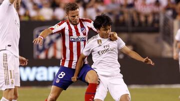Saúl contra el Real Madrid.
