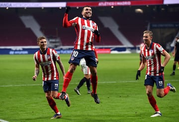 1-0. ?ngel Correa celebr¨® el primer gol.