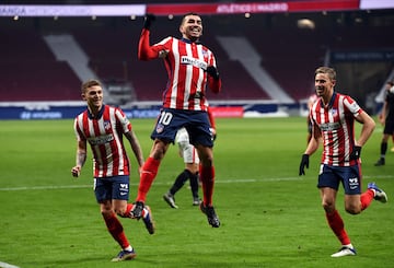 1-0. Ángel Correa celebró el primer gol.