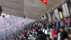 La U acababa de ganarle a Colo Colo y un hincha de la U intentó agredir a Morón con una silla: este fue el momento exacto