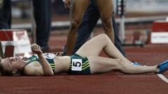 Sally Pearson was injured on the track in Rome last July. 