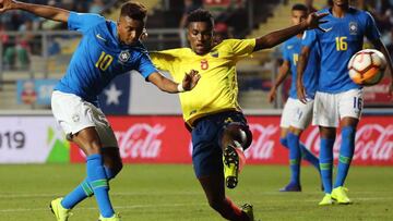 Rodrygo lo intent&oacute; pero no pudo levantar a Brasil. 