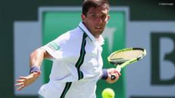 Federico Delbonis durante el partido. 