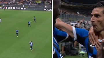 La cara que describe su golazo: El Inter le da la vuelta a Europa