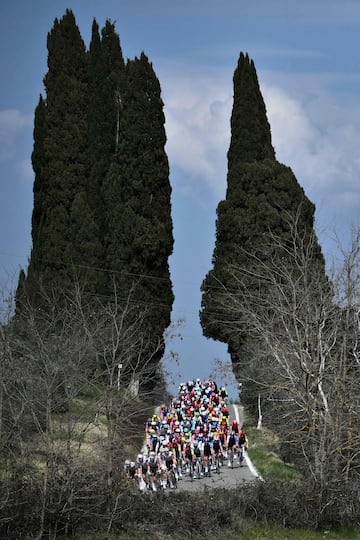 El pelotn durante la carrera.