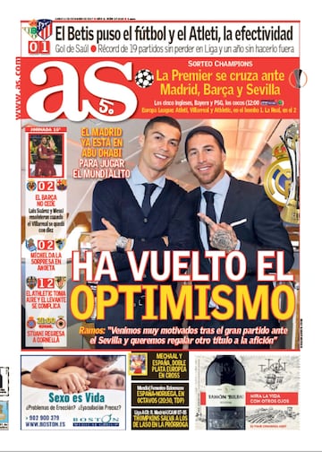 Las portadas de AS de diciembre