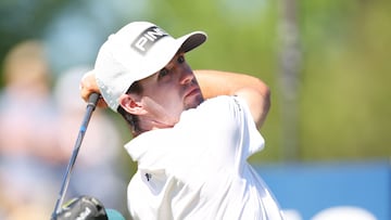 PONTE VEDRA BEACH, FLORIDA - MARCH 11: Alex Smalley of the United States plays his shot from the 16th tee during the third round of THE PLAYERS Championship on THE PLAYERS Stadium Course at TPC Sawgrass on March 11, 2023 in Ponte Vedra Beach, Florida. Mike Ehrmann/Getty Images/AFP (Photo by Mike Ehrmann / GETTY IMAGES NORTH AMERICA / Getty Images via AFP)
