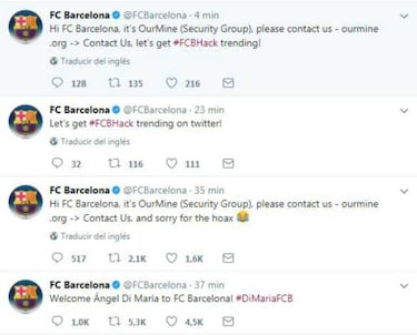 Barcelona Twitter account hacked and announces Di María signing