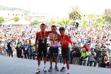 Daniel Martínez defendió el título siendo el más rápido de la CRI haciendo 48:02 en 41.4 km de en los Juegos Nacionales. Nairo sorprendió con su gran tiempo (48:30). Ana Cristina fue la campeona en categoría élite. 
