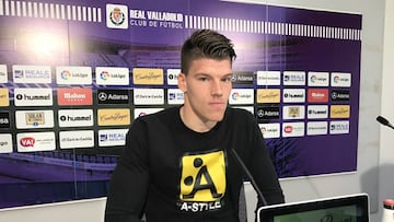 Isaac Becerra, portero del Real Valladolid.