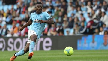 Aidoo durante un partido contra el Elche.