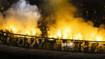Incidentes en el partido entre el Ajax y el Maccabi Tel Aviv.