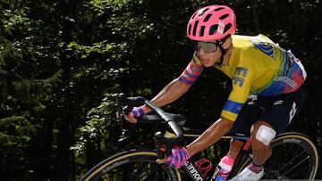 MEGEVE, FRANCE - AUGUST 15: Sergio Andres Higuita Garcia of Colombia and Team EF Pro Cycling / during the 72nd Criterium du Dauphine 2020, Stage 4 a 153,3km stage from Ugine to Megeve 1458m / @dauphine / #Dauphin&Atilde;&copy; / on August 15, 2020 in Mege