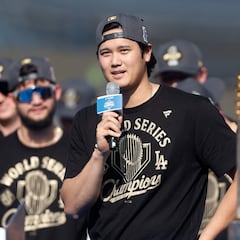Shohei Ohtani durante el festejo de Dodgers: “Estoy listo para ganar otro anillo”