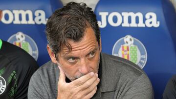 Quique Sanchez Flores durante el último partido que el Getafe jugó ante el Barcelona.