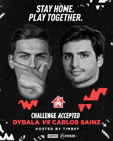 FIFA 20: Dybala y Carlos Sainz Jr. se retan a un España-Argentina desde sus casas