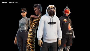 Arte oficial de los skins de Balenciaga en Fortnite