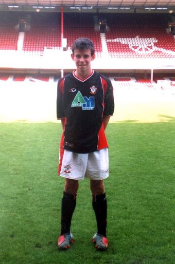 De niño con el Southampton Football Club