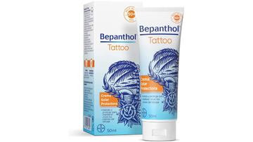 Protector solar de farmacia para tatuajes Bepanthol Tattoo 50 ml SPF 50+