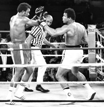 October 30, 1974 Muhammad Ali and George Foreman in Kinshasa.