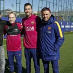 Ramazzotti visita al Barça: "También me gusta Cristiano..."