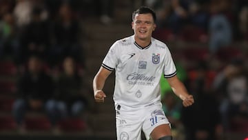 Ali Avila celebrates his goal 0-1 of Queretaro during the 17th round match between FC Juarez and Queretaro as part of the Liga BBVA MX, Torneo Apertura 2025 at Olimpico Benito Juarez Stadium, on November 07, 2025 in Ciudad Juarez, Chihuahua, Mexico.